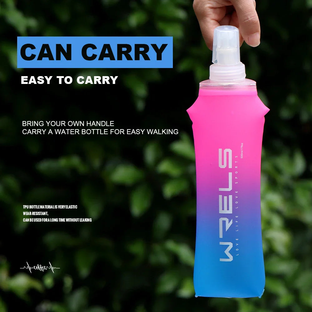Folding TPU Soft Flask Water Bottle | Portable Hydration for Running, Hiking & Fitness
