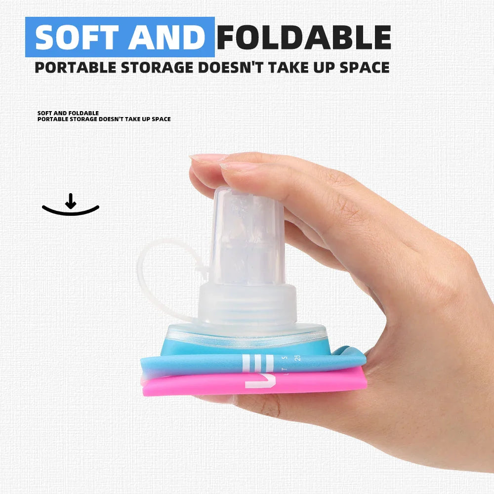 Folding TPU Soft Flask Water Bottle | Portable Hydration for Running, Hiking & Fitness