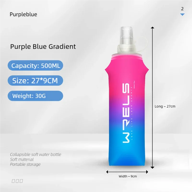 Folding TPU Soft Flask Water Bottle | Portable Hydration for Running, Hiking & Fitness