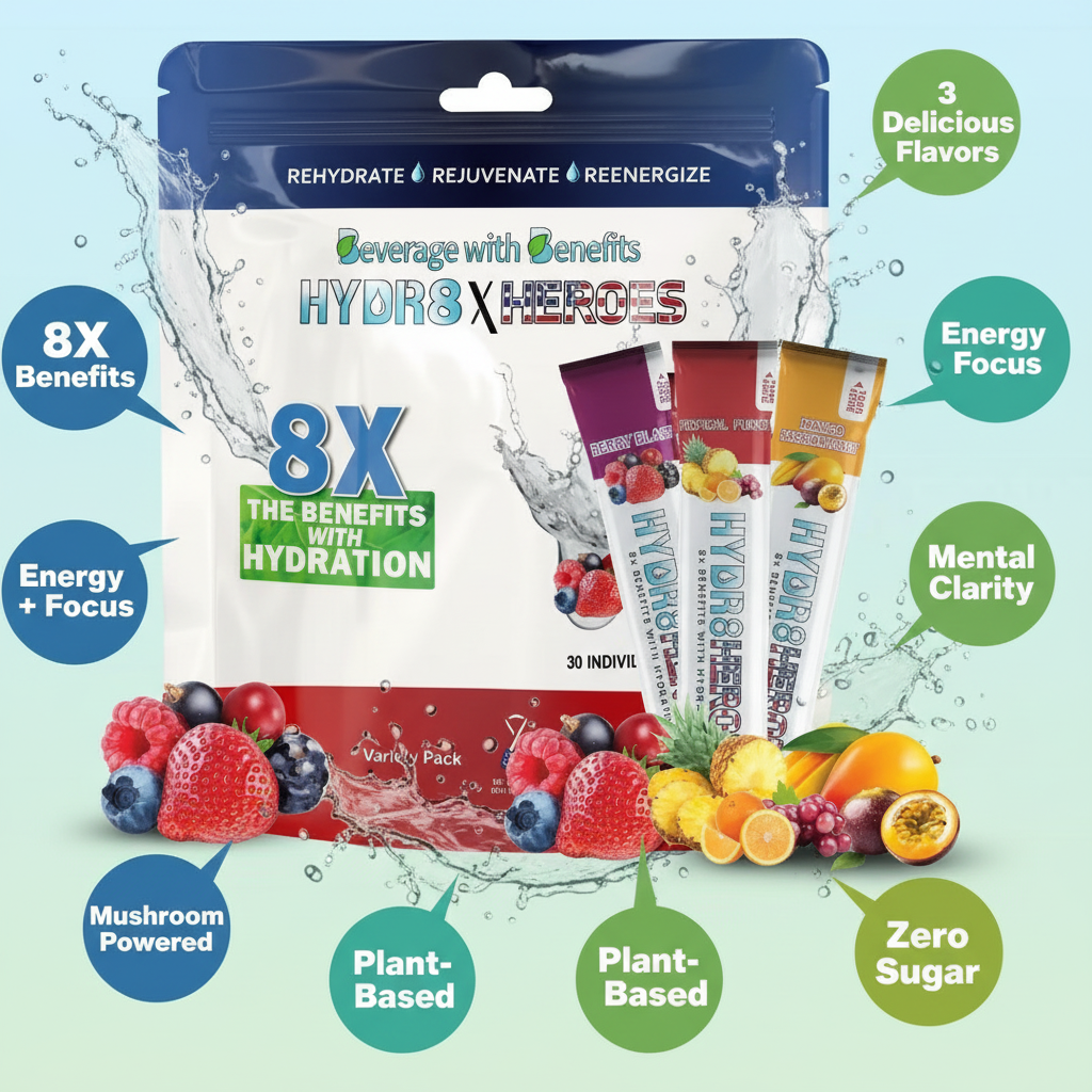 24 Count Variety Pack Mushroom Infused Hydration | 3 Flavors